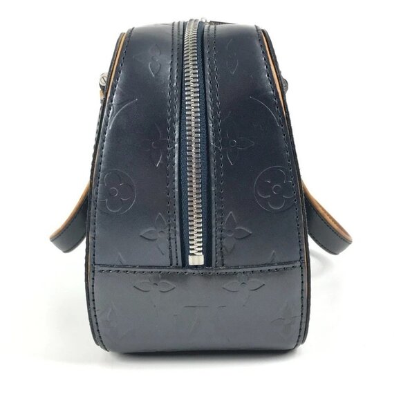 LOUIS VUITTON M55175 Monogram mat Shelton Hand Bag Monogram matte leather Navy - Picture 5 of 15